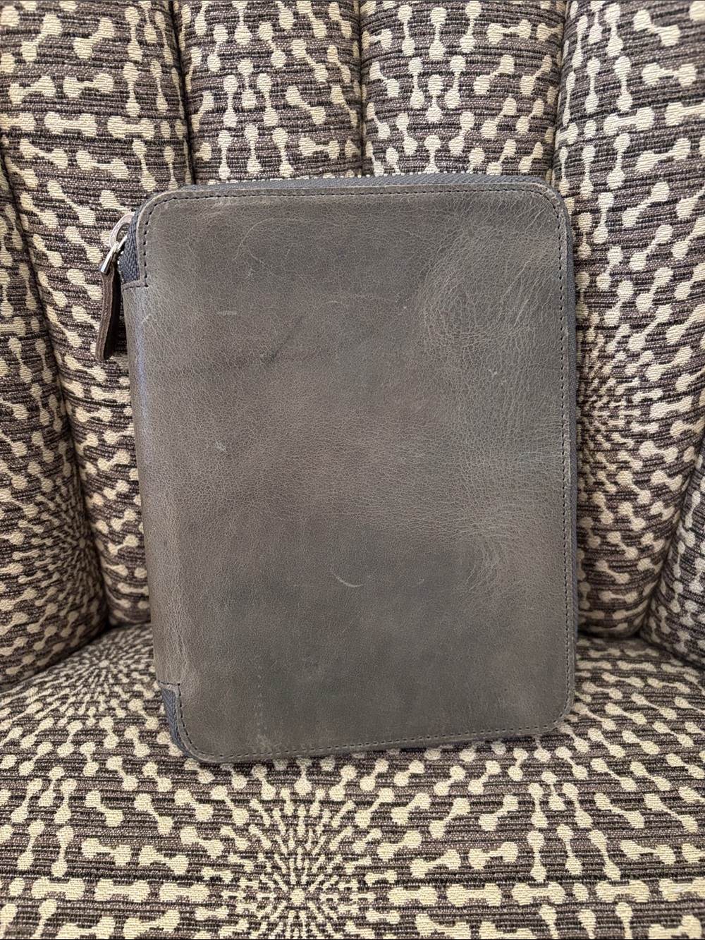 Galen Leather Co. B6 Crazy Horse Smoky Grey Leather Planner Notebook Cover